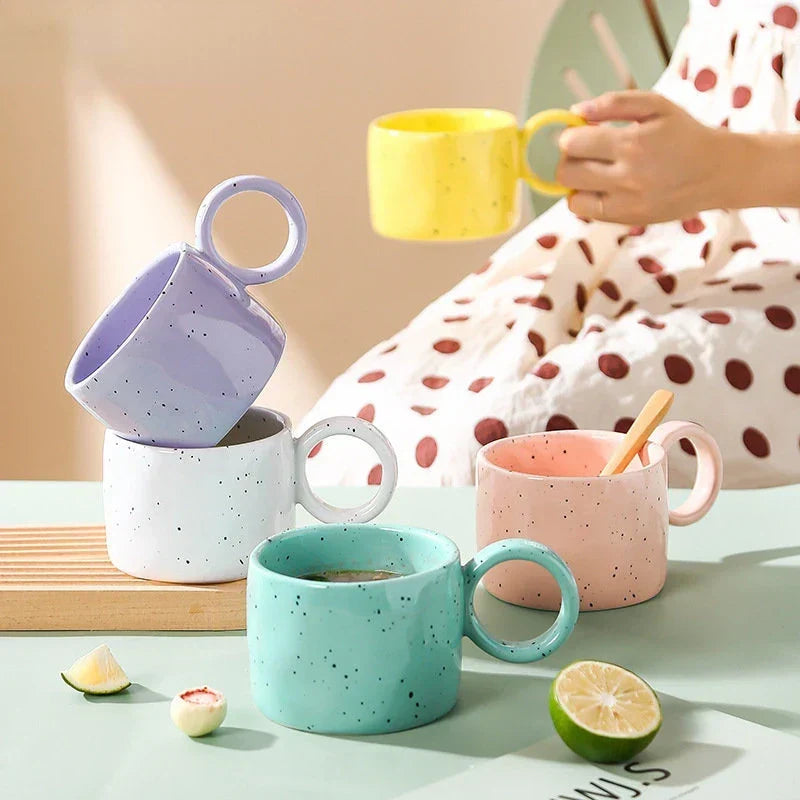 Cremaly 300ml Customizable Ceramic Coffee Mug — Ergonomic Grip