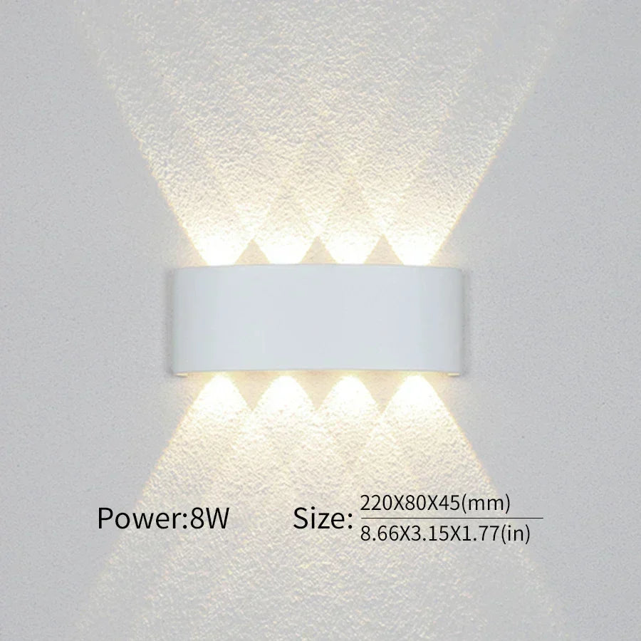 Applique murale LED moderne étanche, options de 2W à 10W