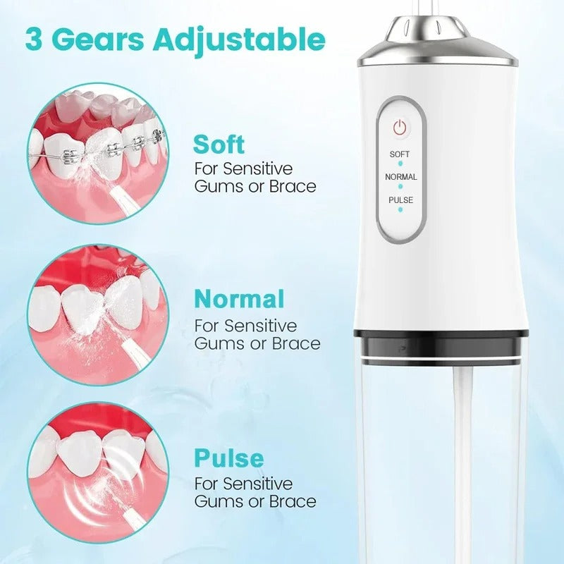 Hydropulseur dentaire sans fil - irrigateur portable rechargeable pour un nettoyage en profondeur
