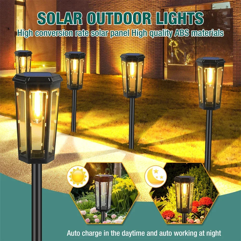 Lampade solari impermeabili da vialetto — Lanterne LED da giardino