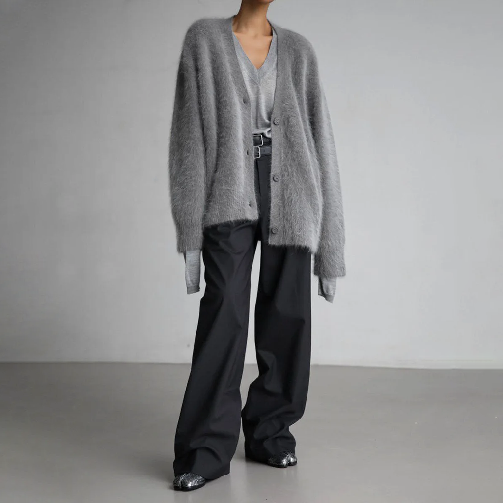 Cardigan in cashmere HAILEY — maglione comodo e morbido da indossare a strati