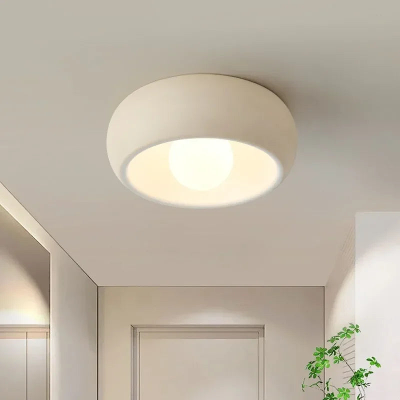 Kairoa Circular Ceiling Light With LED Illumination In Minimal Japanese Wabi-Sabi Style