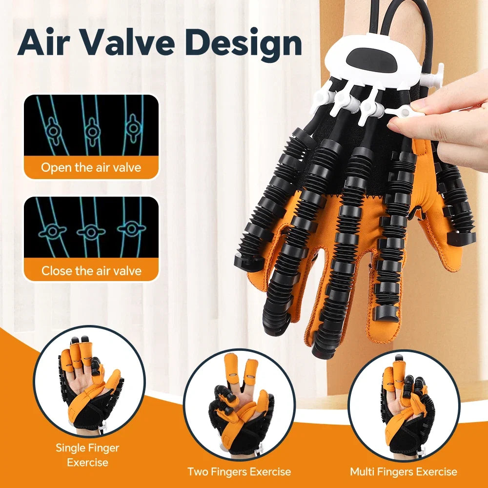 Intelligent Robotic Hand Glove — 4 Operating Modes, 9 Adjustable Pressure Levels, Rechargeable Battery