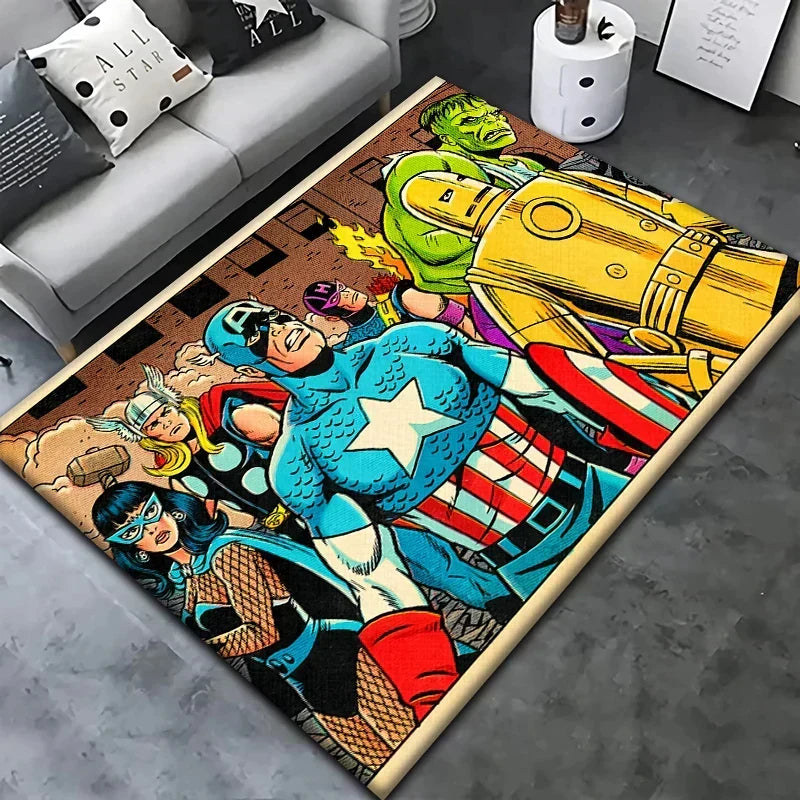 Saras Marvel-matta för barn - mjuk, färgstark och slitstark rumsmatta