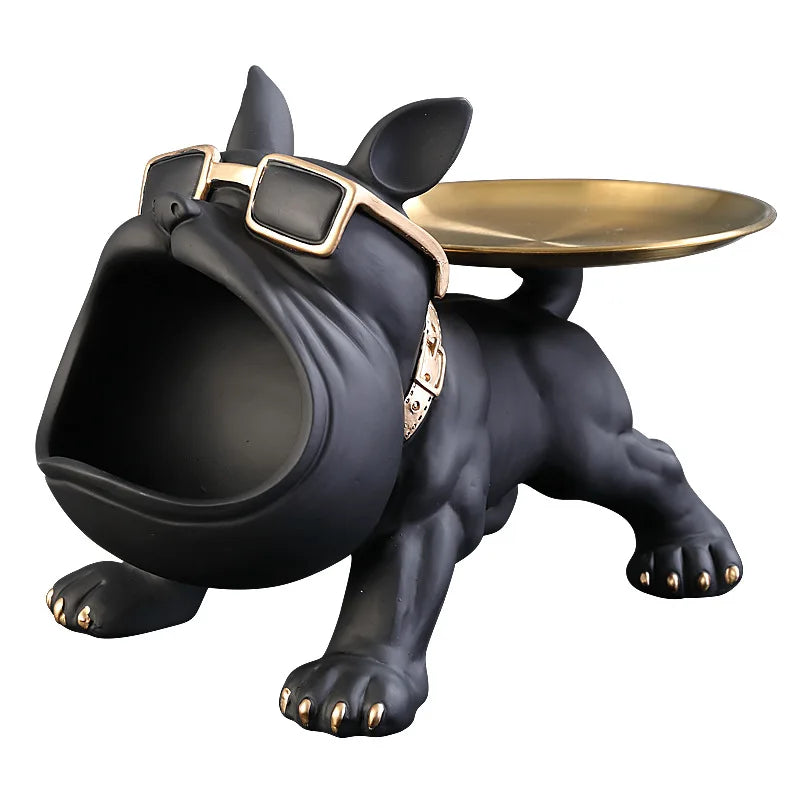 30-cm-Harzer Bulldoggen-Aufbewahrungsbox — Hundestatue, Tierornament