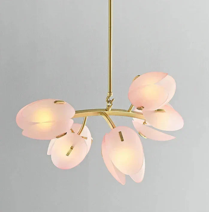 Nova Ceiling Light With Scandinavian Pink Tulip Glass Shade