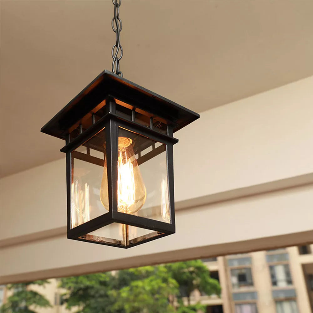 Kirrella Glass Outdoor Pendant Light With Adjustable Chain