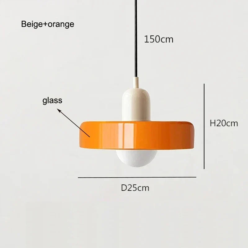Lampadario retrò nordico in vetro — Lampada regolabile in altezza