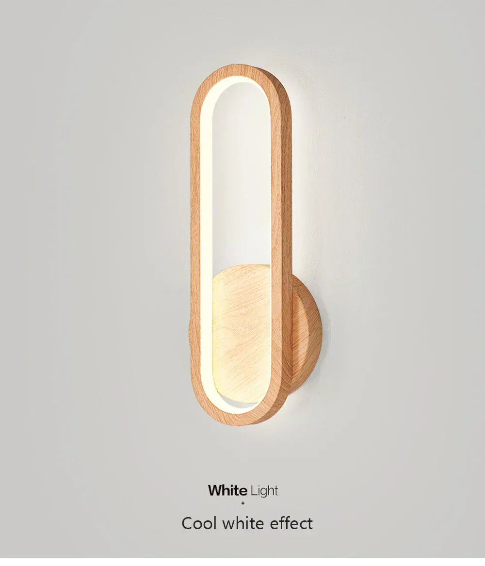 Fernwood Wooden Wall Light With Warm Glow For Natural Accent