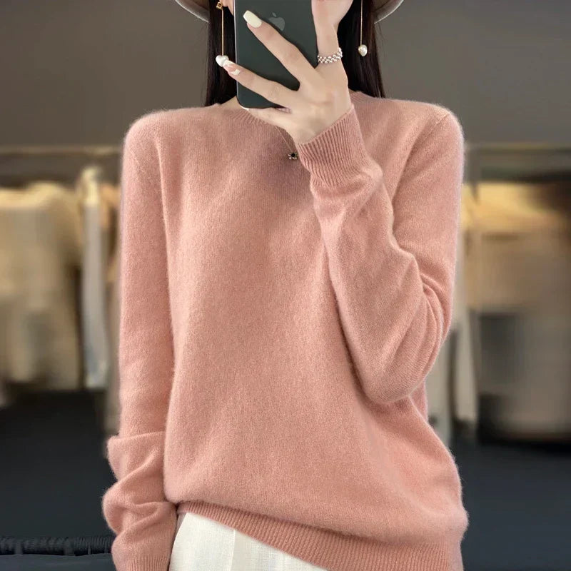 Selena-Damenpullover aus 100 % australischer Merinowolle — Schmale Passform