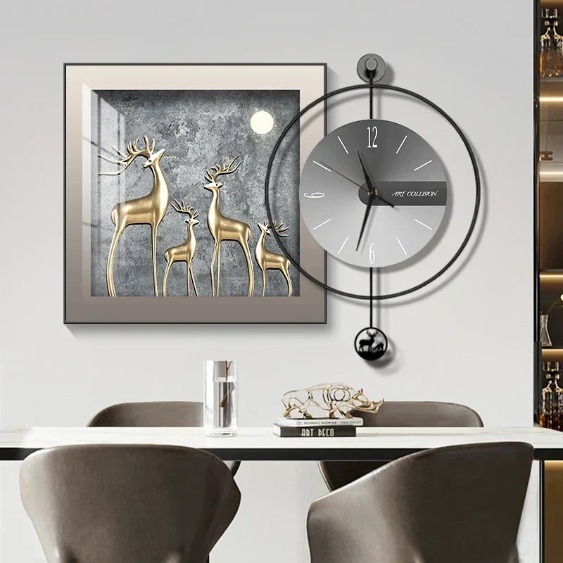 Reloj de pared moderno LuxClock — Diseño creativo, mecanismo silencioso