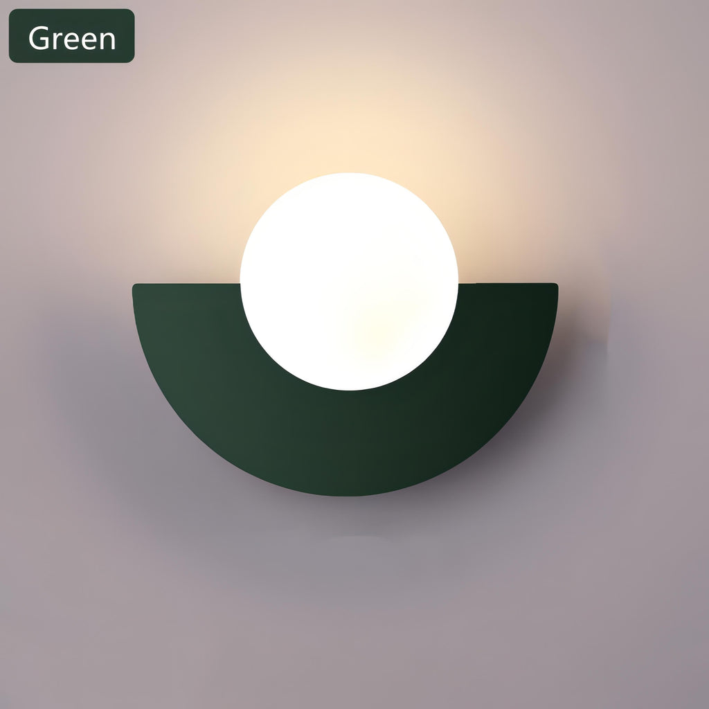 Applique murale LED semi-circulaire Aurelia Nordic — Lumière douce, six finitions colorées