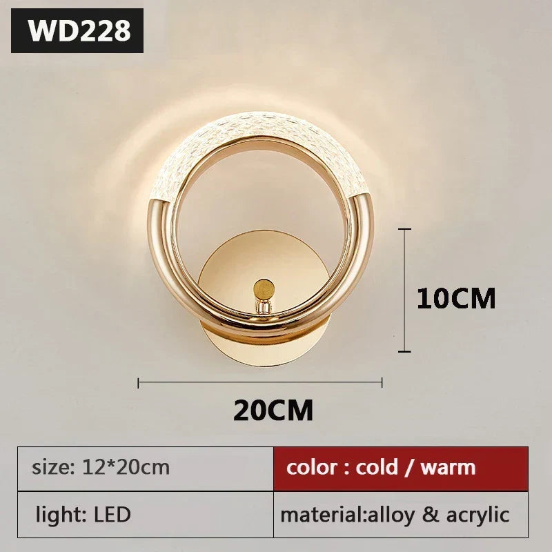 Lampada da parete nordica – Applique da interno moderna ed elegante