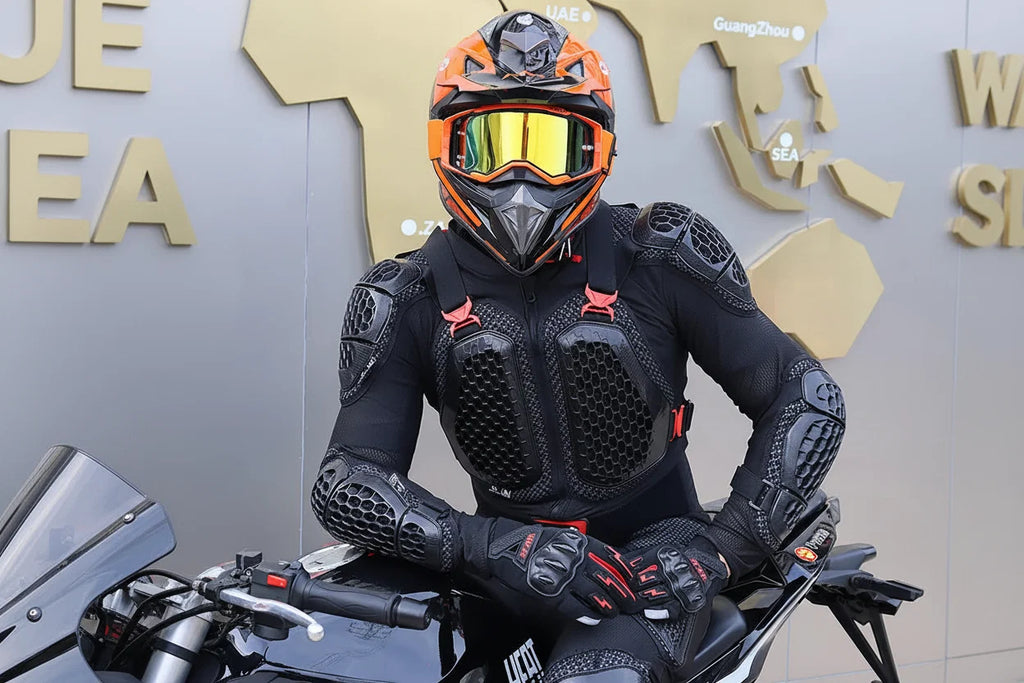 Casaco de proteção para motociclistas — inserções de proteção multizona com certificação CE