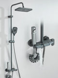 Quadruple Outlet Shower System — Rain Head, Bidet Spray, Single Handle Hot And Cold Mixer
