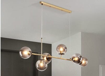 Kora Globus-Glaskronleuchter erhältlich in Gold oder Schwarz