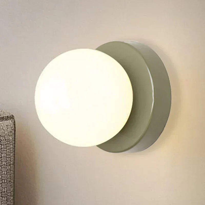 Candeeiro de parede nórdico LED em vidro – aplique esférico G9, design minimalista
