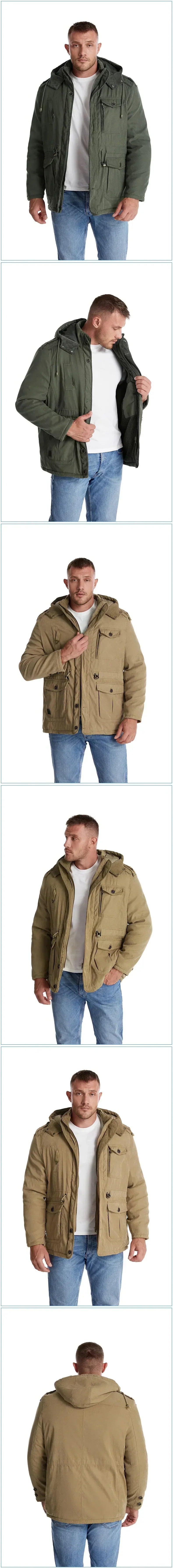 Parka d’hiver à capuche pour homme — Chaud, coupe-vent et imperméable