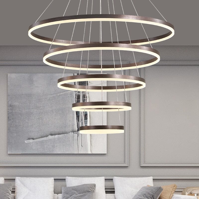 Candeeiro de teto de argolas LED Olympus — disponível com 3 ou 6 argolas