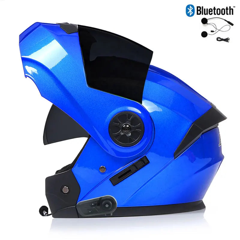 Modular Bluetooth Motorcycle Helmet — Flip-Up Chin Bar, Built-In Sun Visor