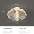 Designer LumaFlora Ceiling Light With Golden Flower For Bedroom