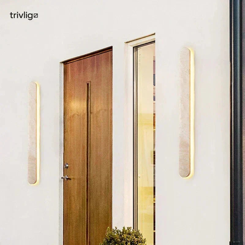 Nivara Wabi Sabi Outdoor LED Wall Light IP65 Minimalist Exterior Luminaire