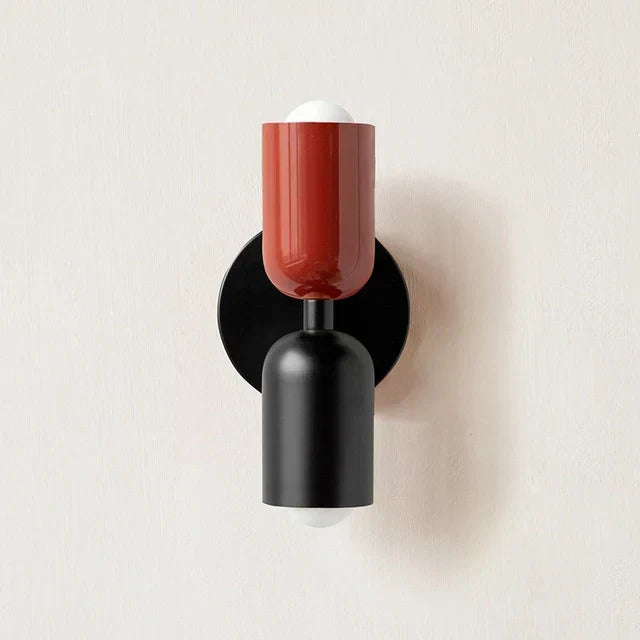 Applique da parete nordica minimalista a doppia luce — illuminazione verso l'alto e verso il basso