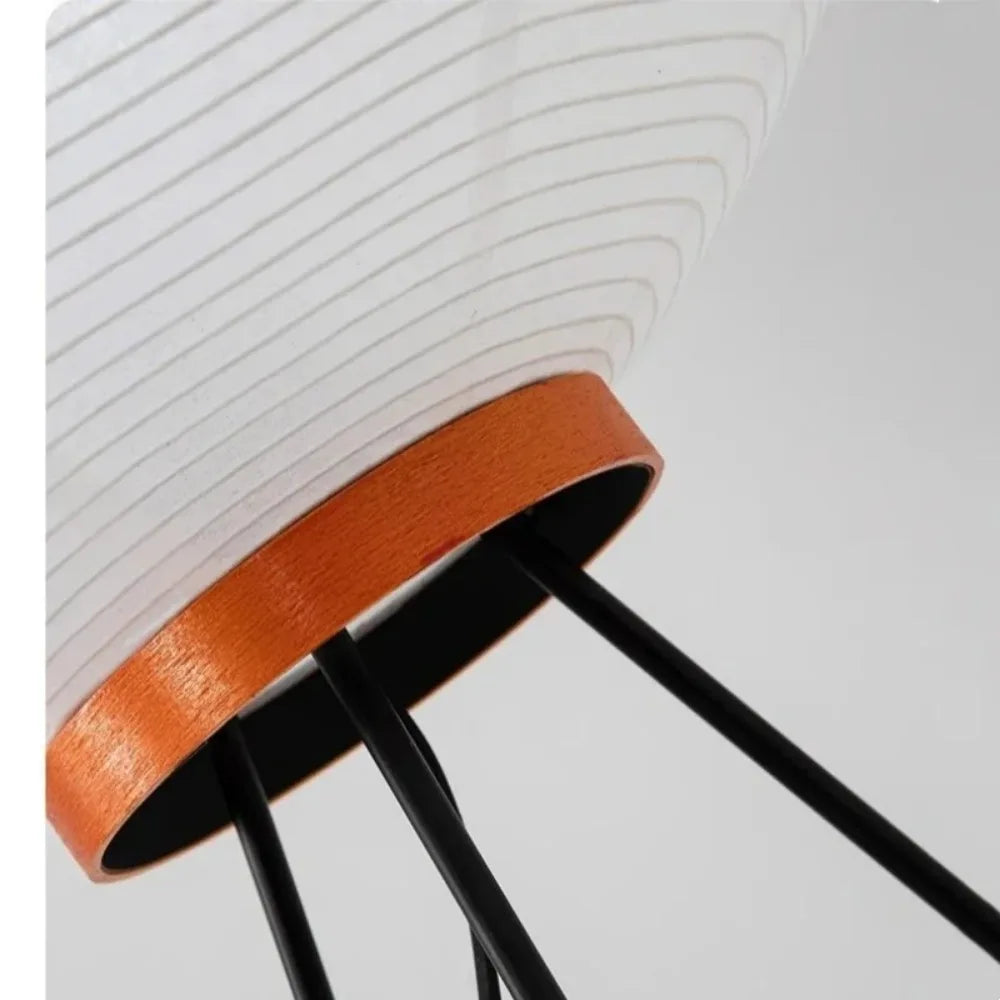 LumiNook Floor Lamp With Rice Paper Soft Glow In Wabi Sabi Style
