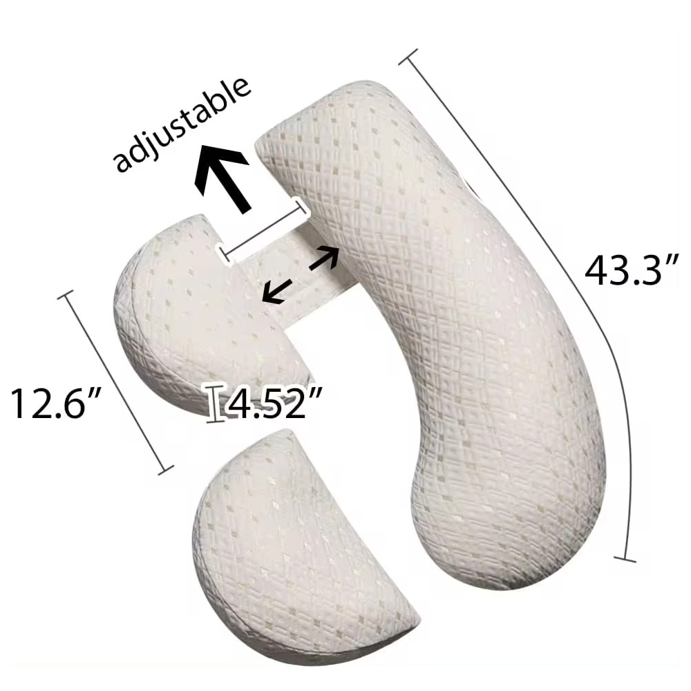 U字型妊婦用枕 - 全身の背中・お腹・腰をサポート