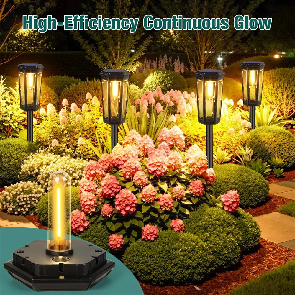 Lampade solari impermeabili da vialetto — Lanterne LED da giardino