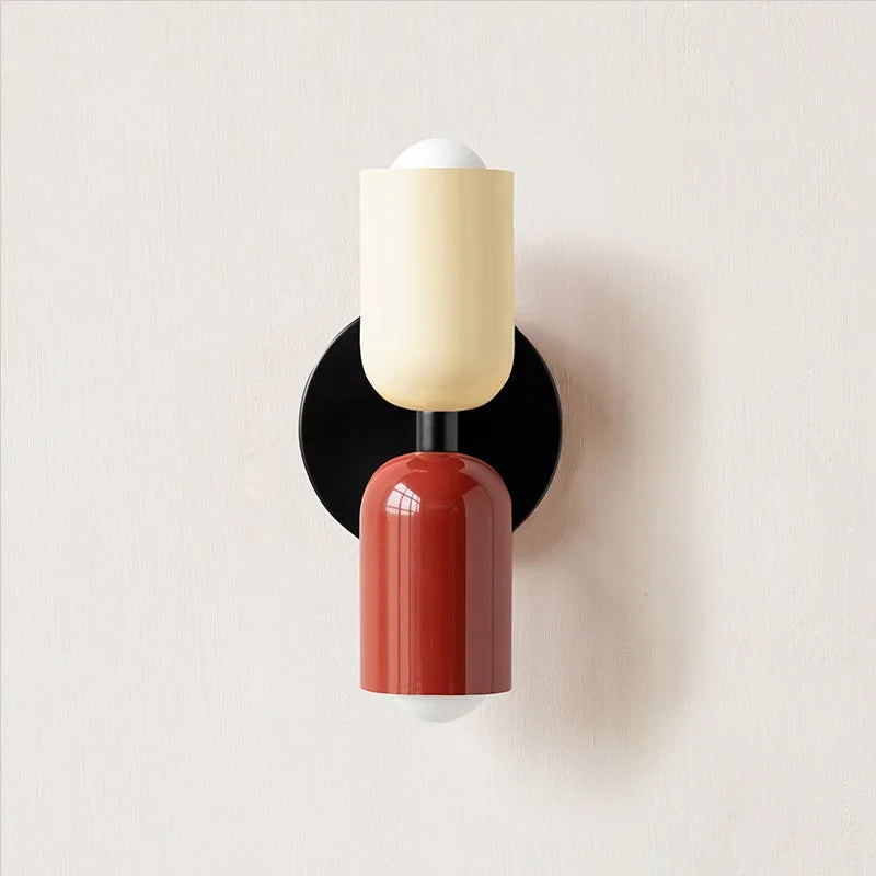 Applique da parete nordica minimalista a doppia luce — illuminazione verso l'alto e verso il basso