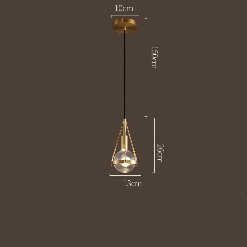 Astraea Nordic Gold Pendant Lighting With Dandelion Glow