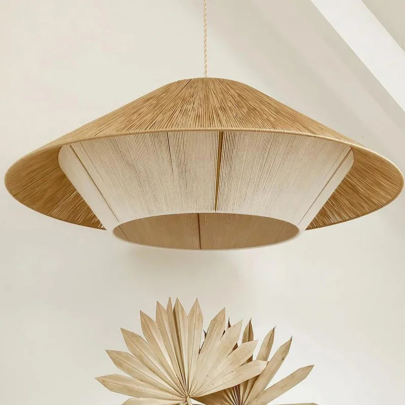 Aurelle Rattan Pendant Lights For Cozy Spaces In Wabi Sabi Style