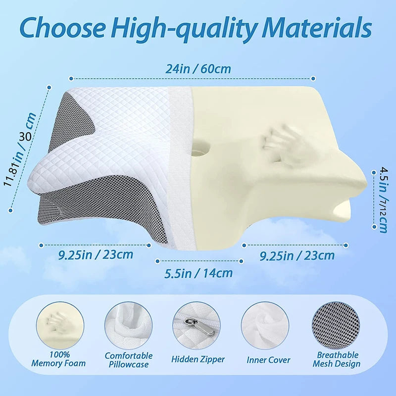 CozyRest® ergonomisk nackkudde i memoryskum — Smärtlindring