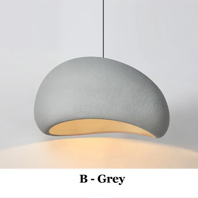 Lámpara colgante LED moderna de estilo nórdico wabi-sabi - Iluminación colgante ajustable para cocina, comedor y sala de estar