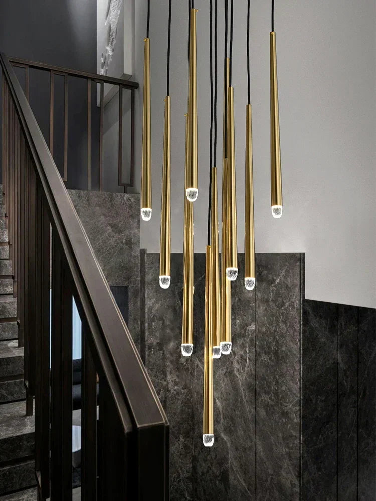 Lustră suspendată modernă Jules — elegantă, cu cristale în formă de lumânări