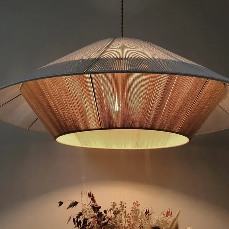 Aurelle Rattan Pendant Lights For Cozy Spaces In Wabi Sabi Style