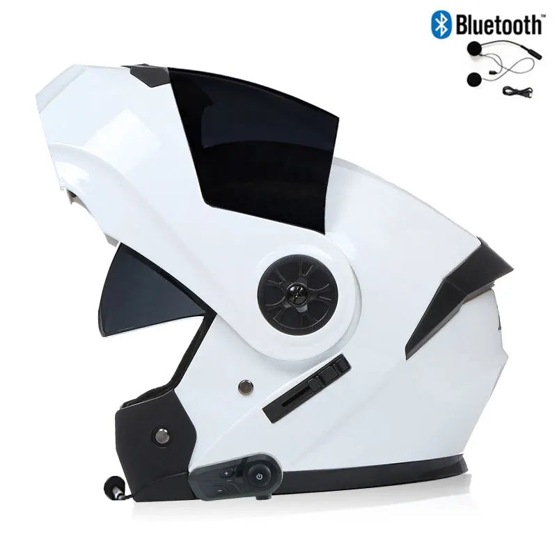 Modular Bluetooth Motorcycle Helmet — Flip-Up Chin Bar, Built-In Sun Visor