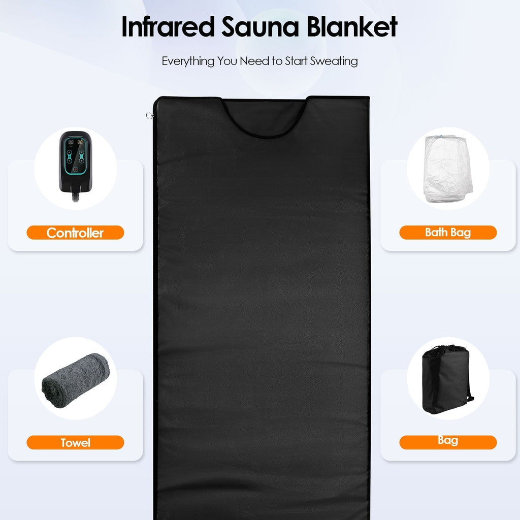 Couverture de sauna infrarouge — Thérapie portable chauffante de détoxification et de relaxation