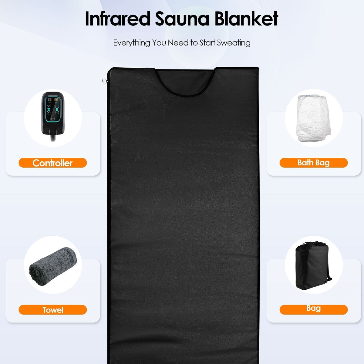 Couverture de sauna infrarouge — Thérapie portable chauffante de détoxification et de relaxation