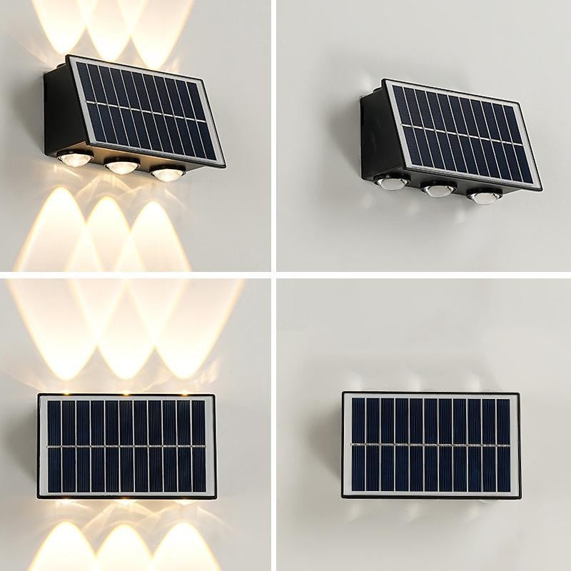 Solcelledrevet udendørs væglampe — energieffektiv LED-lampe