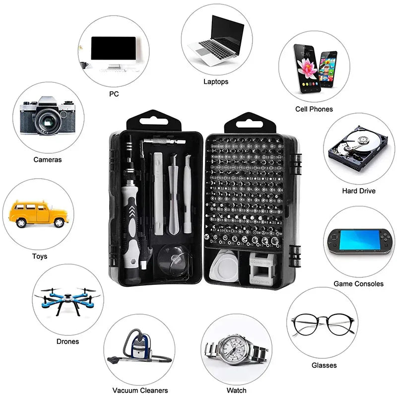 115-in-1 Precision Screwdriver Set — Electronics Repair Kit