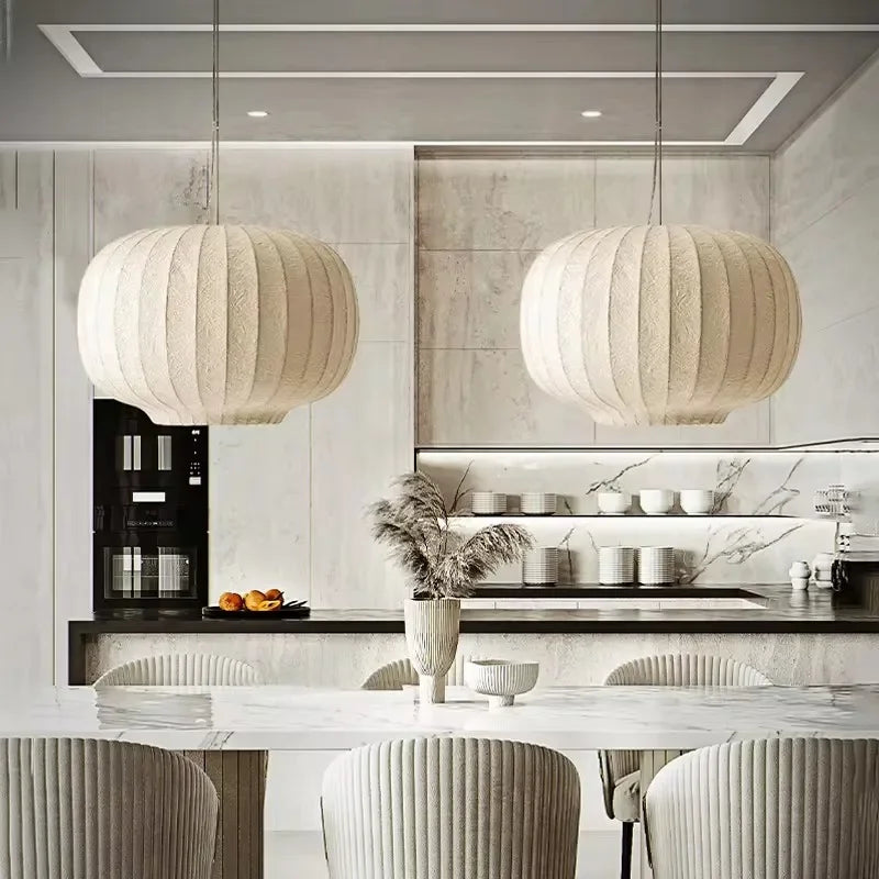 Kirrea Seidenpendelleuchte mit Tatami-Decke, Treppenform-Design