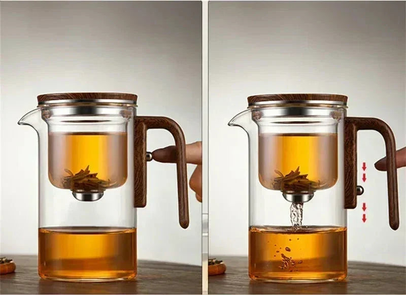 TeaMagnet tekjele i glass — separat tesil for enkel tebrygging