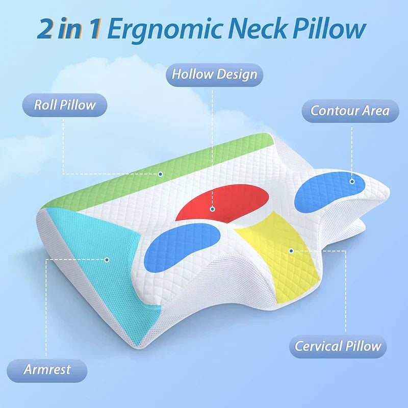 SomniEase Memory Foam-nakkepude – Kontureret ergonomisk design