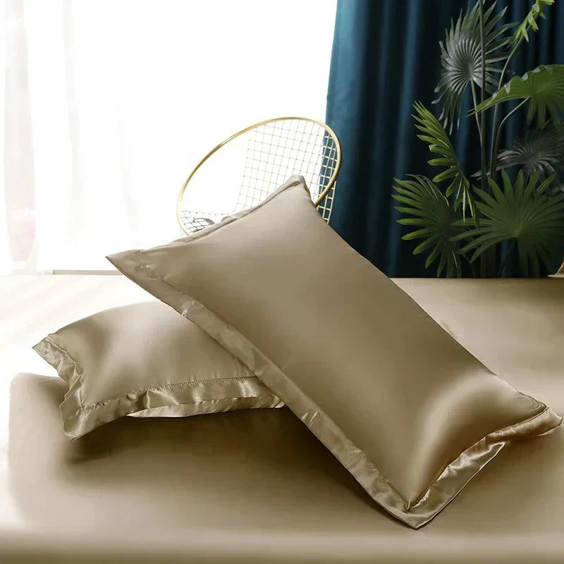 Ylellinen silkkivuodevaatesetti - pehmeä ja tyylikkään mukava