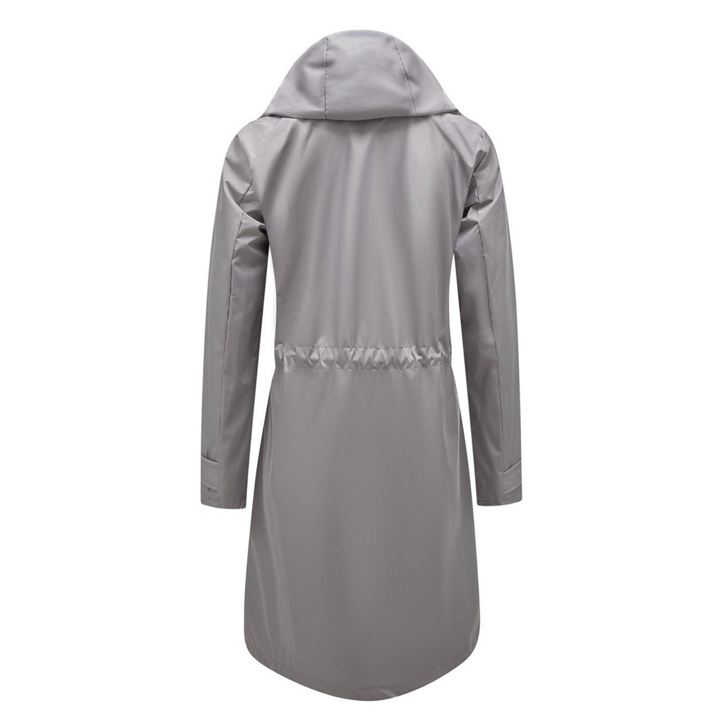 Lisa vattentät trenchcoat/jacka med huva för kvinnor - vindjacka för hösten