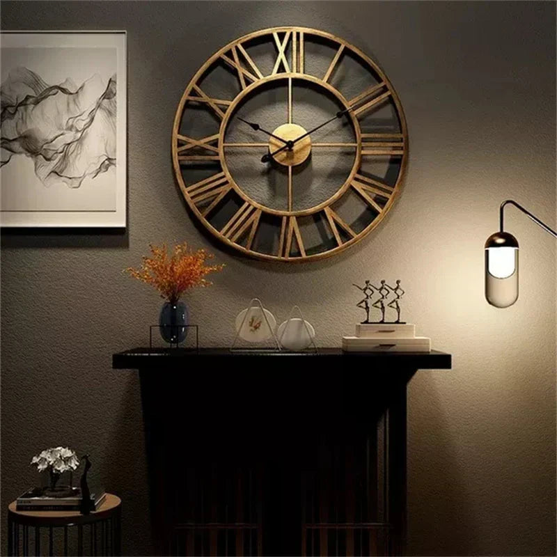 Contemporary Wall Clock With 3D Display Of Roman Numerals For Modern Home Decor