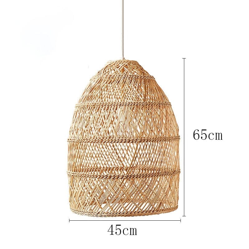 Zarela Rattan Pendant Lamp With LED Glow Adjustable Ceiling Light