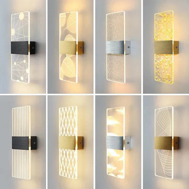 6W moderne LED-væglampe i akryl - nordisk væglampe